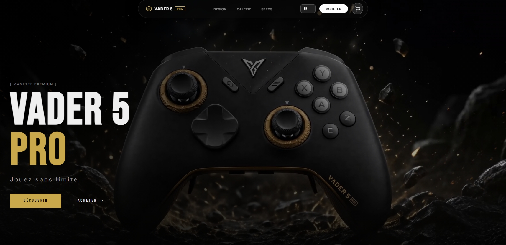 Vader 5 Pro — site e-commerce complet